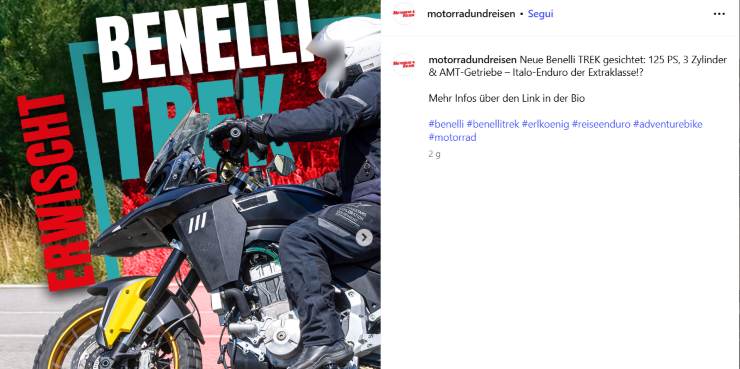 Benelli TreK novità moto crossover